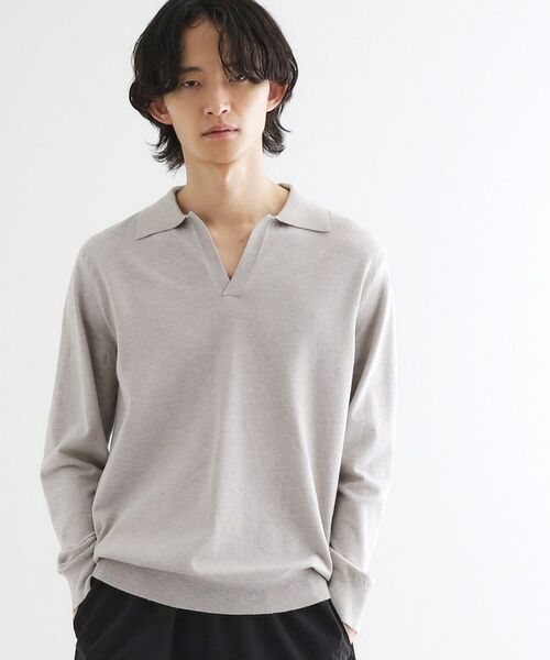 tk.TAKEO KIKUCHI / ティーケー タケオキクチ ニット・セーター | ハイゲージスキッパーコンパクトポロニット | 詳細2