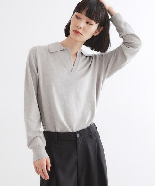 tk.TAKEO KIKUCHI / ティーケー タケオキクチ ニット・セーター | ハイゲージスキッパーコンパクトポロニット | 詳細21