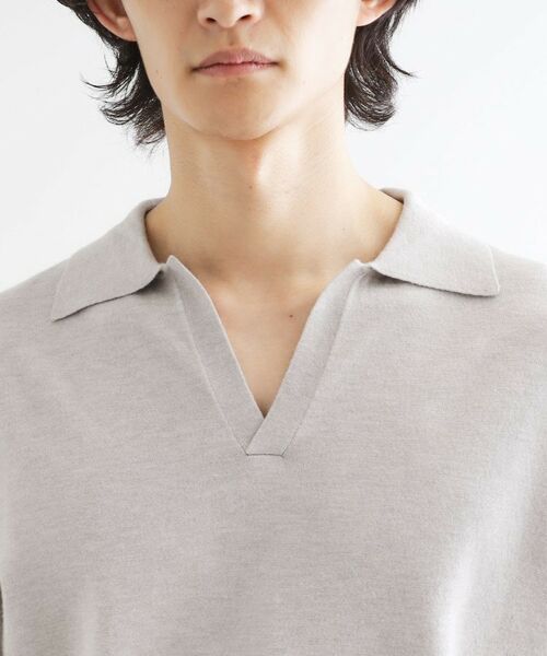 tk.TAKEO KIKUCHI / ティーケー タケオキクチ ニット・セーター | ハイゲージスキッパーコンパクトポロニット | 詳細23