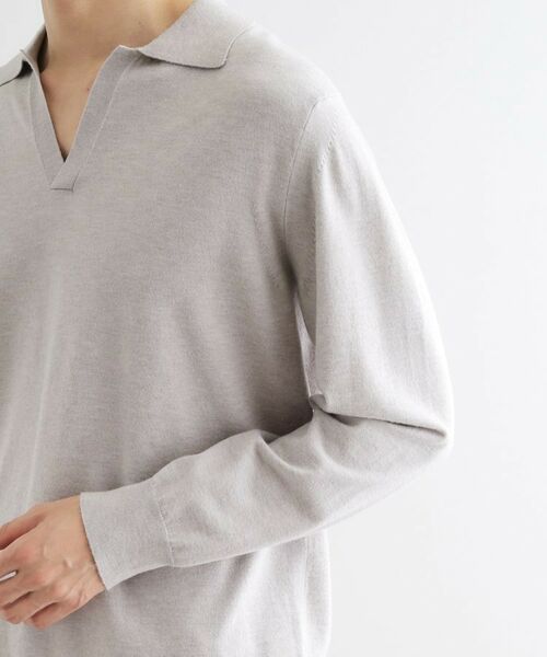 tk.TAKEO KIKUCHI / ティーケー タケオキクチ ニット・セーター | ハイゲージスキッパーコンパクトポロニット | 詳細24