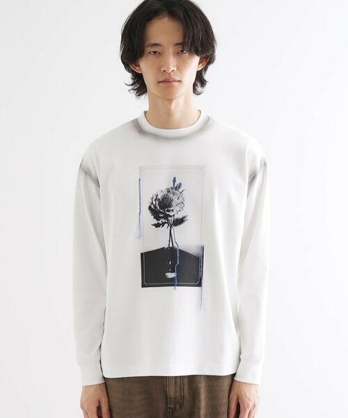 tk.TAKEO KIKUCHI / ティーケー タケオキクチ Tシャツ | フラワーフォトエンブロヘビーウェイトスムースTシャツ | 詳細10