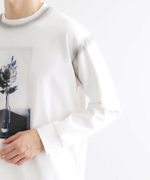 tk.TAKEO KIKUCHI / ティーケー タケオキクチ Tシャツ | フラワーフォトエンブロヘビーウェイトスムースTシャツ | 詳細14