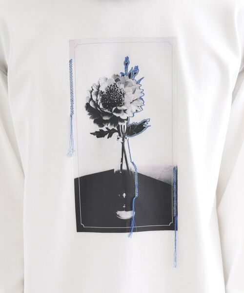 tk.TAKEO KIKUCHI / ティーケー タケオキクチ Tシャツ | フラワーフォトエンブロヘビーウェイトスムースTシャツ | 詳細16
