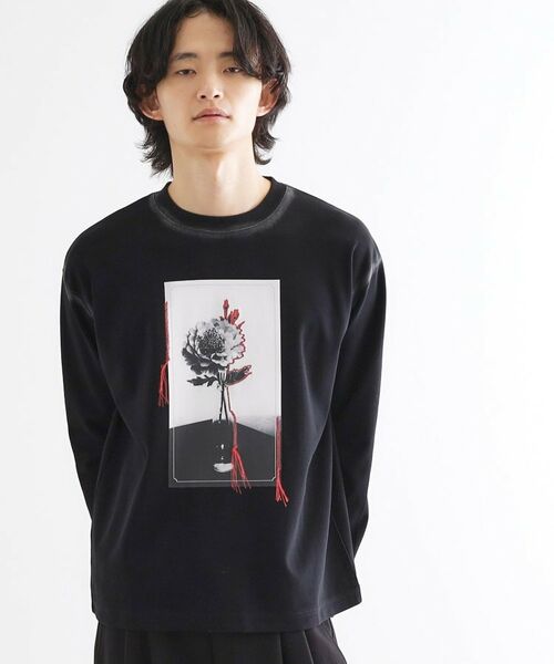 tk.TAKEO KIKUCHI / ティーケー タケオキクチ Tシャツ | フラワーフォトエンブロヘビーウェイトスムースTシャツ | 詳細6