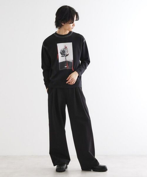 tk.TAKEO KIKUCHI / ティーケー タケオキクチ Tシャツ | フラワーフォトエンブロヘビーウェイトスムースTシャツ | 詳細7