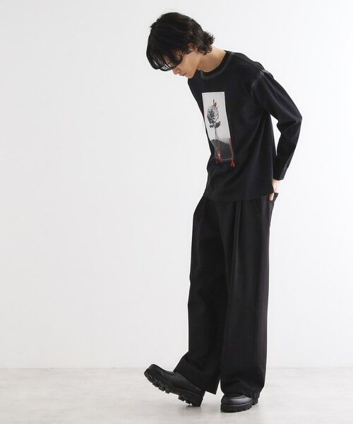 tk.TAKEO KIKUCHI / ティーケー タケオキクチ Tシャツ | フラワーフォトエンブロヘビーウェイトスムースTシャツ | 詳細8