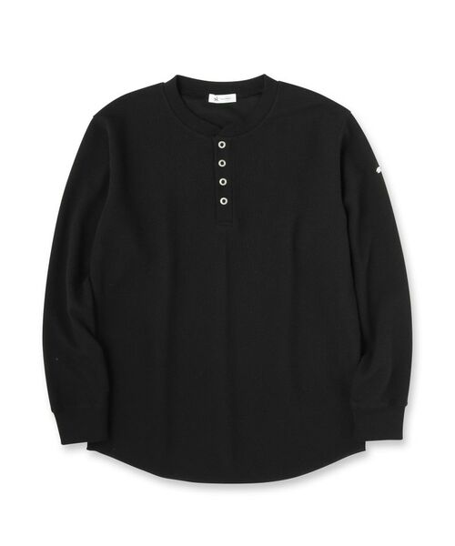 tk.TAKEO KIKUCHI / ティーケー タケオキクチ カットソー | ワッフル＆スムースプレートヘンリーカットソー | 詳細1