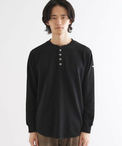 tk.TAKEO KIKUCHI / ティーケー タケオキクチ カットソー | ワッフル＆スムースプレートヘンリーカットソー | 詳細10