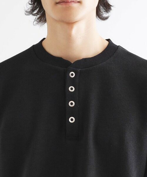 tk.TAKEO KIKUCHI / ティーケー タケオキクチ カットソー | ワッフル＆スムースプレートヘンリーカットソー | 詳細13