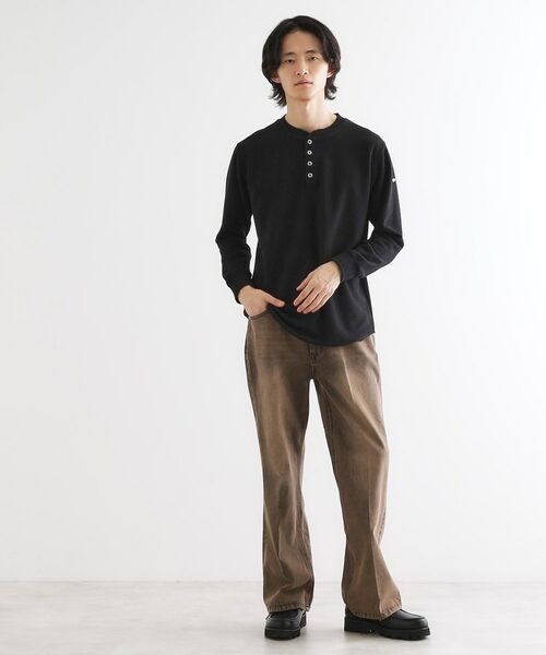 tk.TAKEO KIKUCHI / ティーケー タケオキクチ カットソー | ワッフル＆スムースプレートヘンリーカットソー | 詳細7