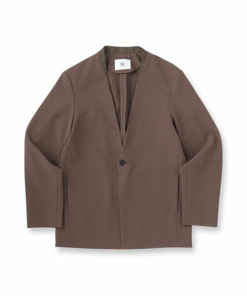 tk.TAKEO KIKUCHI / ティーケー タケオキクチ ノーカラージャケット | 【セットアップ対応】360度ストレッチノーカラージャケット | 詳細1