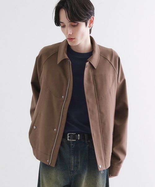 tk.TAKEO KIKUCHI / ティーケー タケオキクチ レザーブルゾン・ジャケット | カーブシームフライトブルゾン | 詳細2