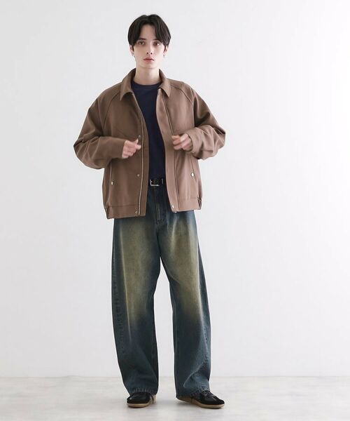 tk.TAKEO KIKUCHI / ティーケー タケオキクチ レザーブルゾン・ジャケット | カーブシームフライトブルゾン | 詳細3
