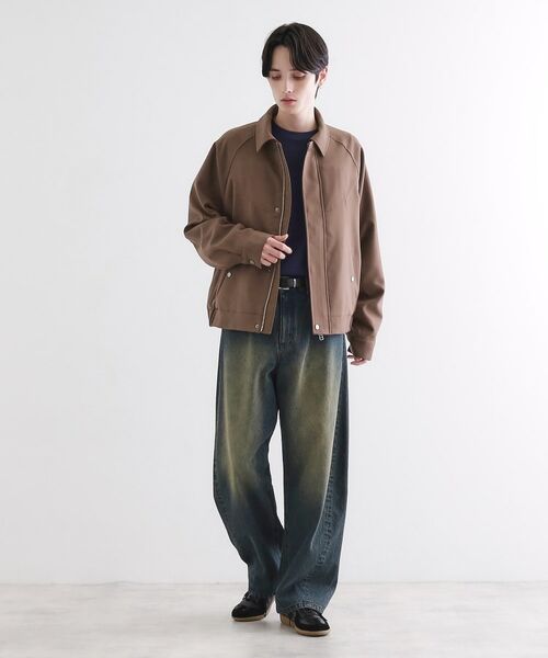 tk.TAKEO KIKUCHI / ティーケー タケオキクチ レザーブルゾン・ジャケット | カーブシームフライトブルゾン | 詳細4