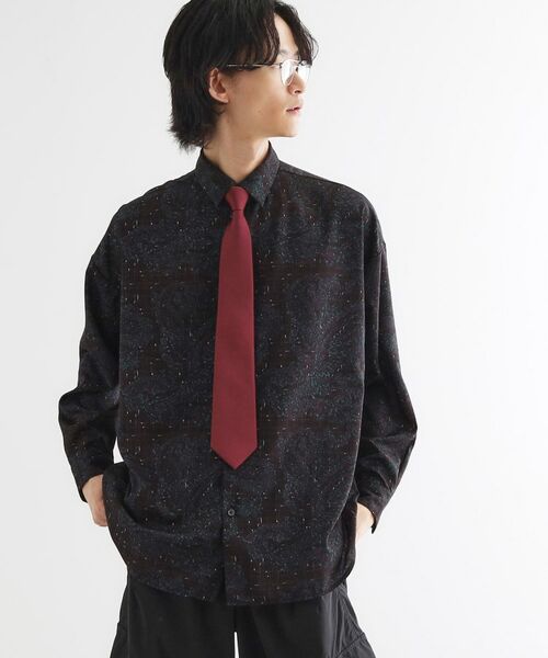 tk.TAKEO KIKUCHI / ティーケー タケオキクチ シャツ・ブラウス | 【ネクタイ付】チェックオンペイズリージャカードシャツ | 詳細12