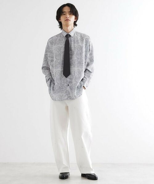 tk.TAKEO KIKUCHI / ティーケー タケオキクチ シャツ・ブラウス | 【ネクタイ付】チェックオンペイズリージャカードシャツ | 詳細3