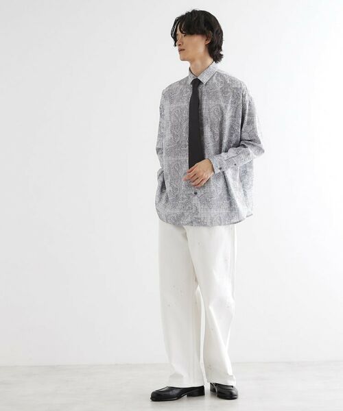 tk.TAKEO KIKUCHI / ティーケー タケオキクチ シャツ・ブラウス | 【ネクタイ付】チェックオンペイズリージャカードシャツ | 詳細4