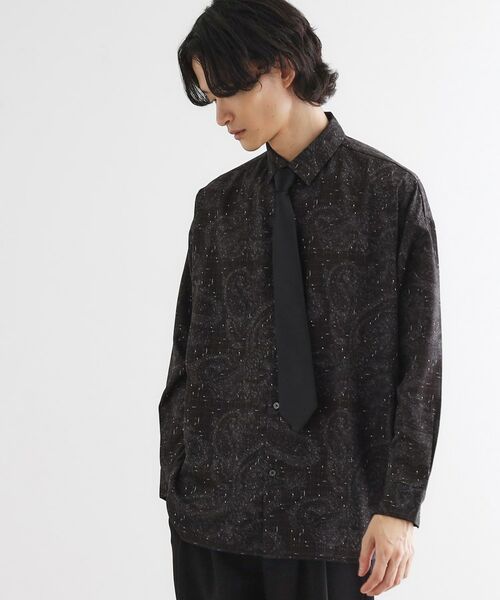 tk.TAKEO KIKUCHI / ティーケー タケオキクチ シャツ・ブラウス | 【ネクタイ付】チェックオンペイズリージャカードシャツ | 詳細8