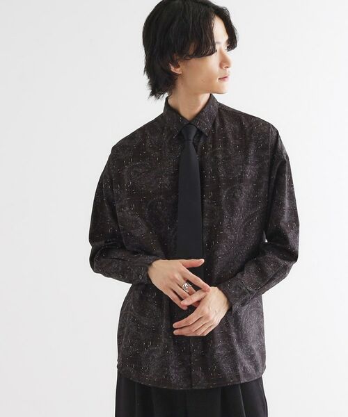 tk. TAKEO KIKUCHI/ティーケー タケオキクチ 【ネクタイ付】チェックオンペイズリージャカードシャツ ブラック(419) 02(M) tk. TAKEO KIKUCHI/ティーケー タケオキクチ 【ネクタイ付】チェックオンペイズリージャカードシャツ ブラック(419) 02(M)