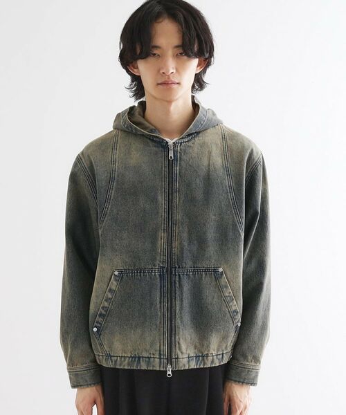 tk.TAKEO KIKUCHI / ティーケー タケオキクチ パーカー | ヴィンテージライクデニムジップパーカー | 詳細10