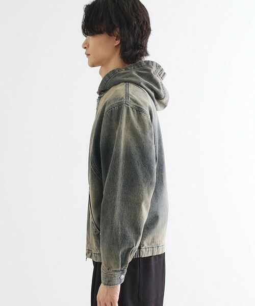 tk.TAKEO KIKUCHI / ティーケー タケオキクチ パーカー | ヴィンテージライクデニムジップパーカー | 詳細11