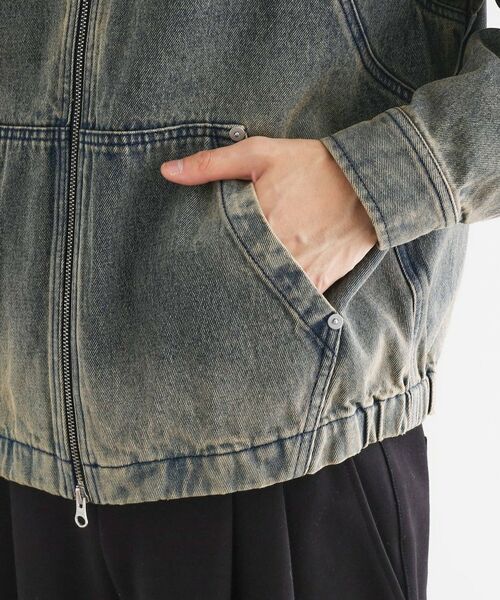 tk.TAKEO KIKUCHI / ティーケー タケオキクチ パーカー | ヴィンテージライクデニムジップパーカー | 詳細15