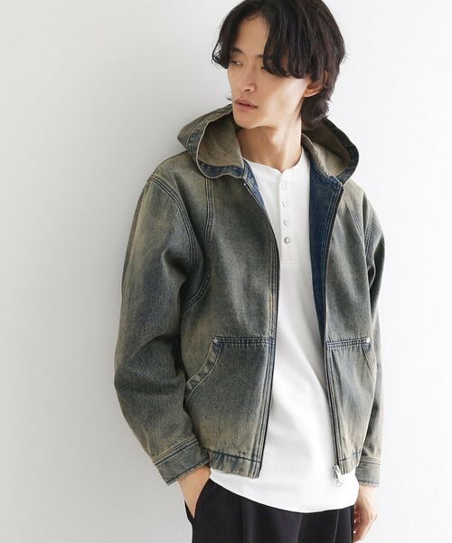 tk.TAKEO KIKUCHI / ティーケー タケオキクチ パーカー | ヴィンテージライクデニムジップパーカー | 詳細6
