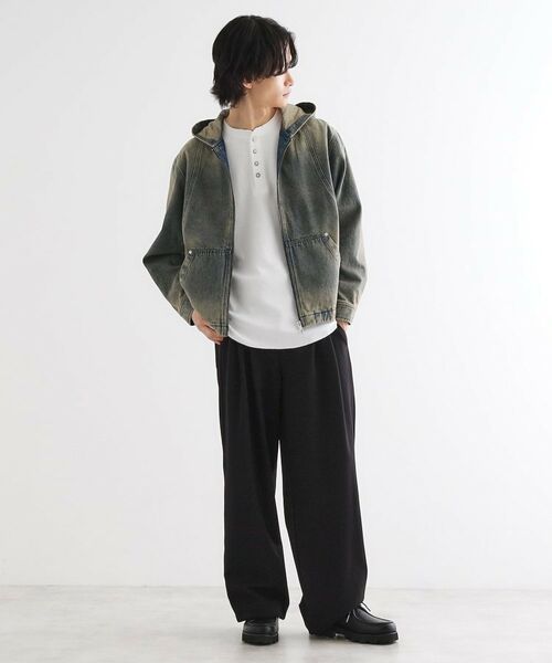 tk.TAKEO KIKUCHI / ティーケー タケオキクチ パーカー | ヴィンテージライクデニムジップパーカー | 詳細8