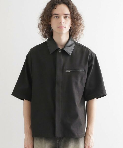 tk.TAKEO KIKUCHI / ティーケー タケオキクチ シャツ・ブラウス | 衿配色ワーカーシャツアウター | 詳細10