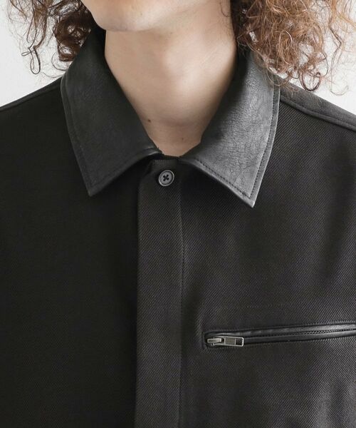 tk.TAKEO KIKUCHI / ティーケー タケオキクチ シャツ・ブラウス | 衿配色ワーカーシャツアウター | 詳細13