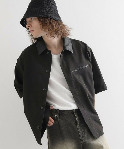 tk.TAKEO KIKUCHI / ティーケー タケオキクチ シャツ・ブラウス | 衿配色ワーカーシャツアウター | 詳細2