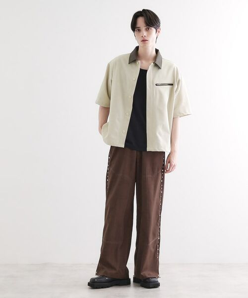 tk.TAKEO KIKUCHI / ティーケー タケオキクチ シャツ・ブラウス | 衿配色ワーカーシャツアウター | 詳細8