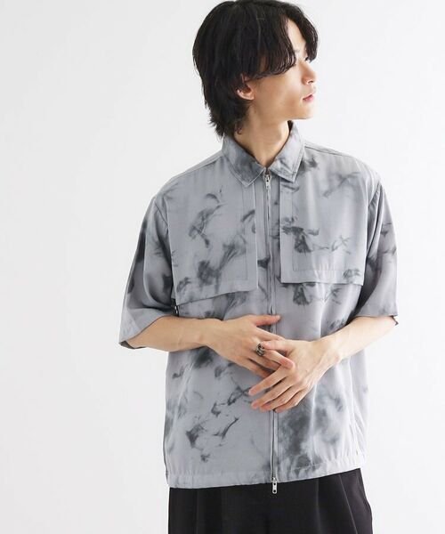 tk.TAKEO KIKUCHI / ティーケー タケオキクチ シャツ・ブラウス | ブラープリントシャンブレーシャツアウター | 詳細2