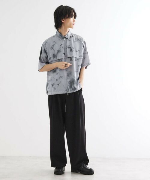 tk.TAKEO KIKUCHI / ティーケー タケオキクチ シャツ・ブラウス | ブラープリントシャンブレーシャツアウター | 詳細4