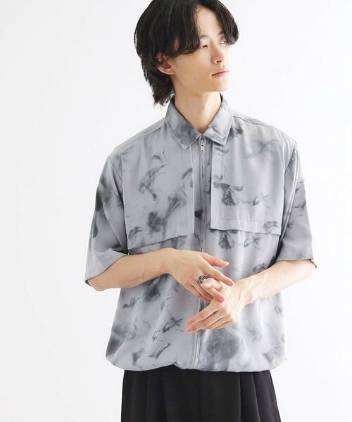 tk.TAKEO KIKUCHI / ティーケー タケオキクチ シャツ・ブラウス | ブラープリントシャンブレーシャツアウター | 詳細5