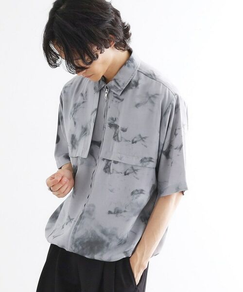 tk.TAKEO KIKUCHI / ティーケー タケオキクチ シャツ・ブラウス | ブラープリントシャンブレーシャツアウター | 詳細6
