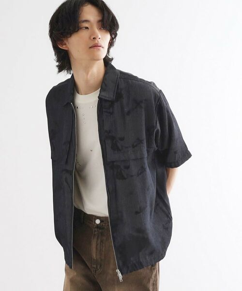tk.TAKEO KIKUCHI / ティーケー タケオキクチ シャツ・ブラウス | ブラープリントシャンブレーシャツアウター | 詳細8