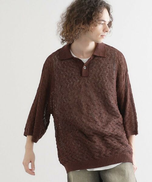 tk.TAKEO KIKUCHI / ティーケー タケオキクチ ニット・セーター | ストローヤーンポロニット | 詳細10