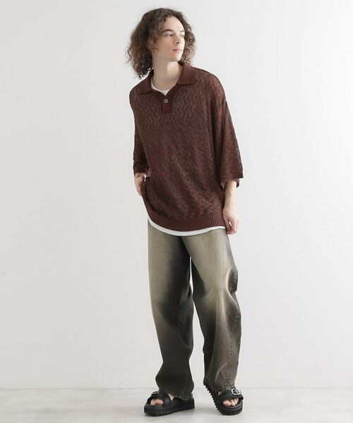 tk.TAKEO KIKUCHI / ティーケー タケオキクチ ニット・セーター | ストローヤーンポロニット | 詳細11