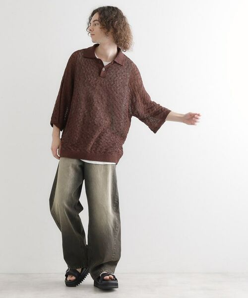 tk.TAKEO KIKUCHI / ティーケー タケオキクチ ニット・セーター | ストローヤーンポロニット | 詳細12