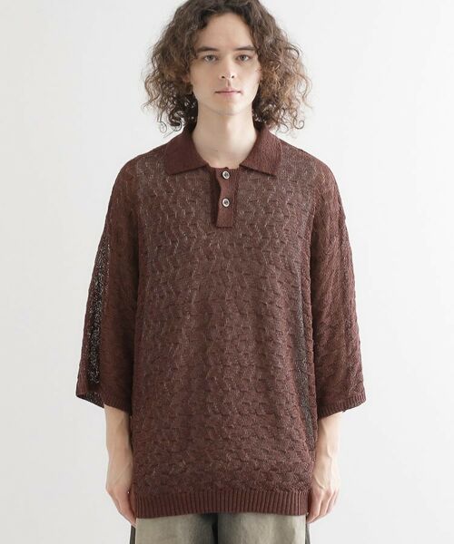 tk.TAKEO KIKUCHI / ティーケー タケオキクチ ニット・セーター | ストローヤーンポロニット | 詳細14