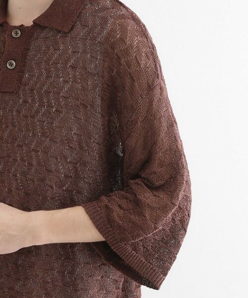 tk.TAKEO KIKUCHI / ティーケー タケオキクチ ニット・セーター | ストローヤーンポロニット | 詳細18