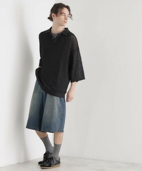 tk.TAKEO KIKUCHI / ティーケー タケオキクチ ニット・セーター | ストローヤーンポロニット | 詳細8