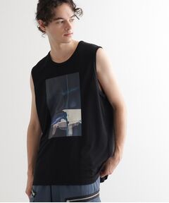 tk.TAKEO KIKUCHI / ティーケー タケオキクチ カットソー | ウォーターグラフィックノースリーブ