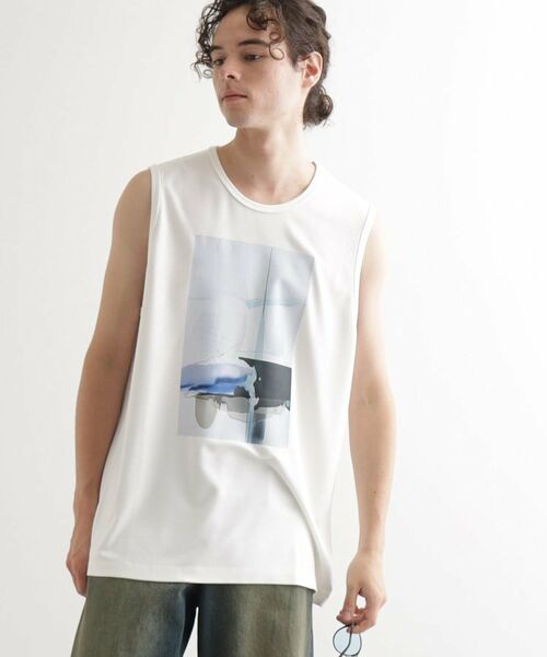 tk.TAKEO KIKUCHI / ティーケー タケオキクチ カットソー | ウォーターグラフィックノースリーブ | 詳細2