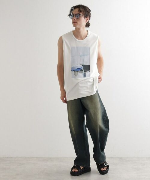 tk.TAKEO KIKUCHI / ティーケー タケオキクチ カットソー | ウォーターグラフィックノースリーブ | 詳細3