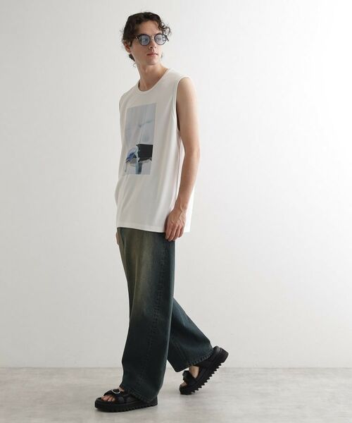 tk.TAKEO KIKUCHI / ティーケー タケオキクチ カットソー | ウォーターグラフィックノースリーブ | 詳細4