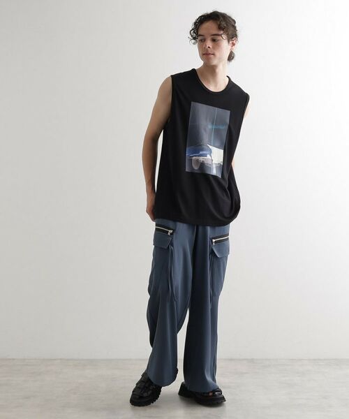 tk.TAKEO KIKUCHI / ティーケー タケオキクチ カットソー | ウォーターグラフィックノースリーブ | 詳細7