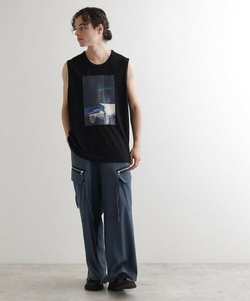 tk.TAKEO KIKUCHI / ティーケー タケオキクチ カットソー | ウォーターグラフィックノースリーブ | 詳細8