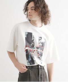 tk.TAKEO KIKUCHI / ティーケー タケオキクチ Tシャツ | アーバングラフィックブラシ刺繍Tシャツ